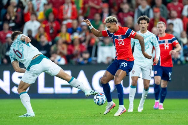 Soccer, Nations League: Norway vs. Portugal, Nations League, Oslo, September 27, 2026. Norway s Antonio Nusa during the international soccer match between Norway and Portugal in the Nations League. Photo by Cornelius Poppe, NTB, Oslo, Norway. EDITORIAL USE ONLY. RESTRICTED USE FOR BETTING COMPANIES. Copyright: xCorneliusxPoppex xNTBx