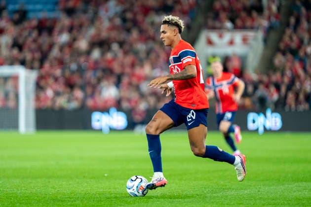 Soccer, Nations League: Norway vs. Portugal, Nations League, Oslo, September 27, 2026. Norway s Antonio Nusa during the international soccer match between Norway and Portugal in the Nations League. Photo by Cornelius Poppe, NTB, Oslo, Norway. EDITORIAL USE ONLY. RESTRICTED USE FOR BETTING COMPANIES. Copyright: xCorneliusxPoppex xNTBx