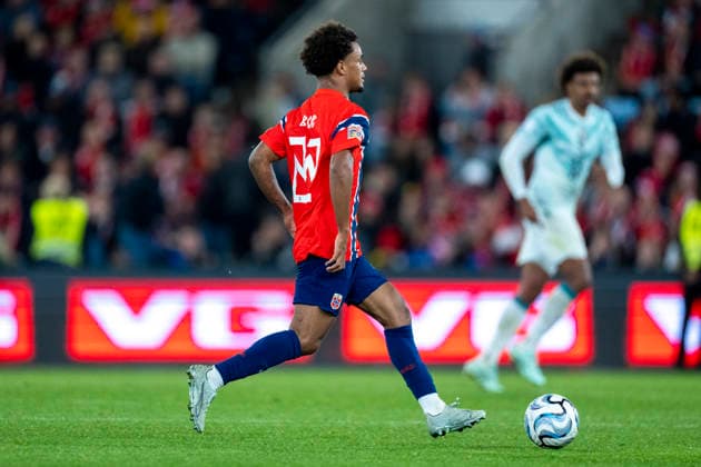 Soccer, Nations League: Norway vs. Portugal, Nations League, Oslo, September 27, 2026. Norway s Oscar Bobb during the international soccer match between Norway and Portugal in the Nations League. Photo by Cornelius Poppe, NTB, Oslo, Norway. EDITORIAL USE ONLY. RESTRICTED USE FOR BETTING COMPANIES. Copyright: xCorneliusxPoppex xNTBx
