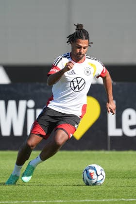 Serge Gnabry Germany Herzo Base September 30, 2026 German National Team Nations League Preparation, Home Ground, HerzoBase, World of Adidas, Herzogenaurach