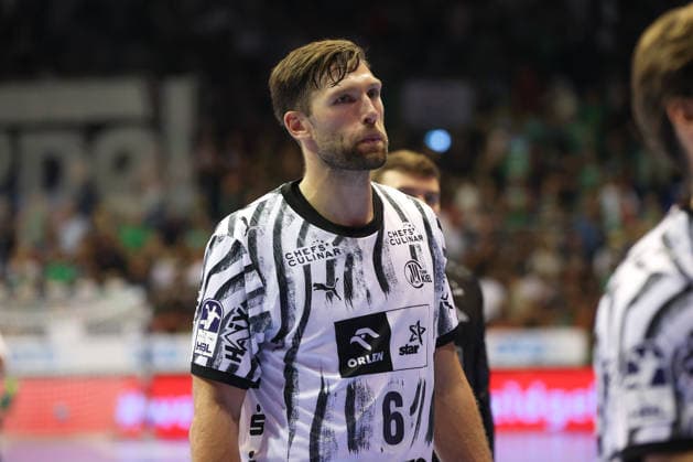 September 30, 2026, xgox, Opel HBL Handball, SC Magdeburg vs. THW Kiel, emspor, from left: Harald Reinkind (Kiel), 6 (disappointed), looking disappointed, dejected, disappointed (Magdeburg)