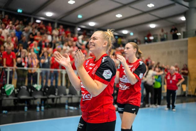 Lotta Heider, Thueringer HC, 07; Jolina Huhnstock, Thueringer HC, 45 GER; Thueringer HC vs. HSG Blomberg Lippe, Handball, DHB Cup, 2026–2027 Season, 2nd round, Wednesday, 7:00 p.m., September 30, 2026 GER, Thueringer HC vs. HSG Blomberg Lippe, Handball, DHB Cup, 2026–2027 season, Round 2, Wednesday, 7:00 p.m., September 30, 2026, Bad Langensalza Copyright: xMartinxHerbstx