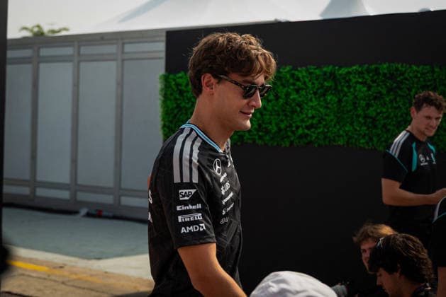 MOTORSPORTS - Formula 1 - 2026 Bahrain Grand Prix in Malaysia Photo by IPA ABACAPRESS.COM89169955 - George Russell (GBR) - Mercedes-AMG PETRONAS F1 Team during the Formula 1 Gulf Air Bahrain Grand Prix in Malaysia in 2026 at the Sepang International Circuit in Sepang, Malaysia. Round 16 of 23 in the 2026 FIA Formula One World Championship, WM, Weltmeisterschaft held October 2–4, 2026. The race was moved from Bahrain to Malaysia and took place at the Sepang International Circuit during the 2026 Bahrain Grand Prix in Malaysia, part of the Formula 1 Championship, on October 1, 2026. Copyright: xIPAxSport ABACAx