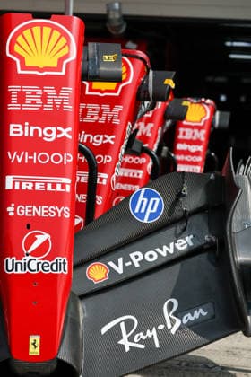 KUALA LUMPUR, MALAYSIA - OCTOBER 01: Front wings of Scuderia Ferrari HP SF-26 in the Paddock during previews ahead of the FIA Formula 1 Grand Prix of Bahrain in Malaysia at the Sepang Circuit on October 01, 2026 in Kuala Lumpur, Malaysia. (Photo by Qian Jun SPP-Paddocker) Copyright: xQianxJun SPP-Paddockerx Sportspressphoto_SPR243334