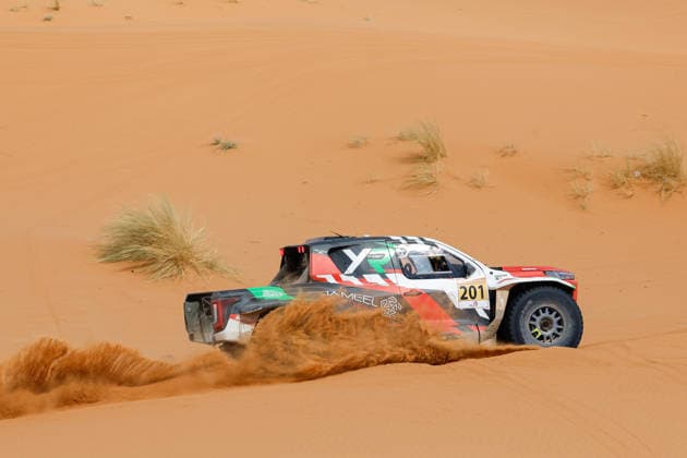 W2RC - RALLYE DU MAROC 2026 201 AL RAJHI Yazeed (ksa), ZENZ Dennis (ger), Toyota Hilux GR, Overdrive Racing, FIA W2RC, ULT T1+, action, during the Stage 3 of the Rallye du Maroc 2026, 4th round of the 2026 WR2C Championship from October 1, 2026 around Zagora, Morocco - AgadirMorocco Copyright: xFREDERICxLExFLOCxHx