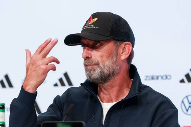 Head Coach Jürgen Klopp of Germany at the press conference following the home victory, Germany vs. Serbia, Soccer, DFL, DFB, UEFA Nations League, 2026–2027 season, group stage, Group B, Matchday 3 of 6, October 1, 2026, Munich, Bavaria, Germany Copyright: xkolbert-press MartinxAgüerax