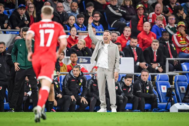RECORD DATE NOT STATED 1st October 2026; Cardiff City Stadium, Cardiff, Wales; UEFA Nations League Football, Wales versus Norway; Wales Head Coach Craig Bellamy shouts instructions to his team GodfreyxPitt