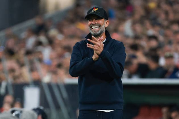 UEFA Nations League 26 27 Germany vs. Serbia on October 1, 2026, at the Allianz Arena in Munich. Coach Jürgen Juergen Jurgen Klopp. Germany is satisfied; clapping, applause. MH