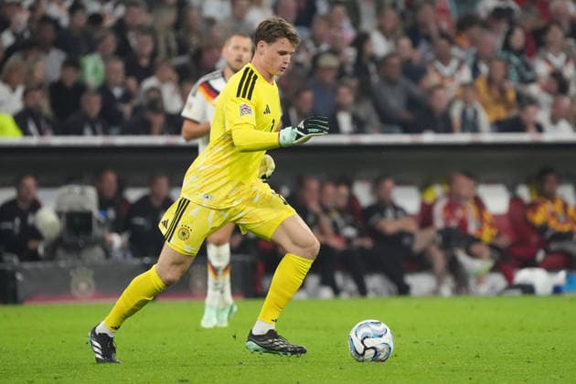 Goalie Jonas Urbig, Germany, Munich, October 1, 2026, Germany vs. Serbia, UEFA Nations League, Matchday 3, Allianz Arena