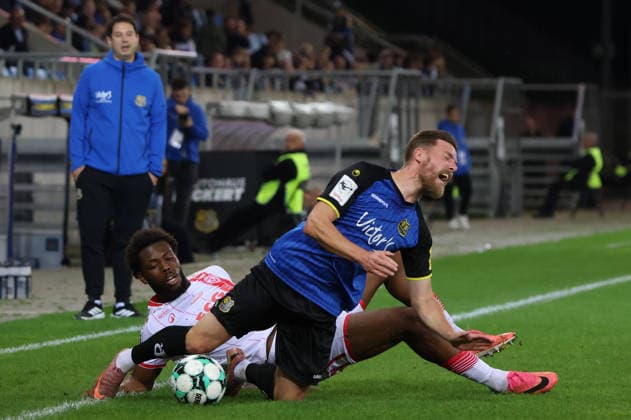 October 2, 2026, Soccer, Men s, Friendly Match, 2026–2027 Season, 1 FC Saarbrücken vs. AS Nancy Lorraine, Christian Kühlwetter (1 FC Saarbrücken) and Yannis Nahounou (AS Nancy Lorraine), Saarbrücken, Ludwigsparkstadion, Saarland, Germany Copyright: xFabianxKleerx