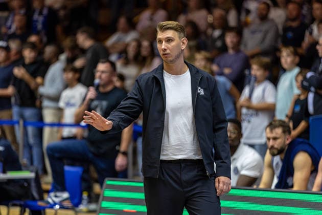 Portrait of Florian Flabb, Head Coach of the HAKRO Merlins Crailsheim, showing gestures and facial expressions, GER, HAKRO Merlins Crailsheim vs. Tigers Tübingen, Basketball, 2nd Basketball Bundesliga, Pro A, Matchday 2, 2026–2027 Season, October 2, 2026, GER, HAKRO Merlins Crailsheim vs. Tigers Tübingen, Basketball, 2nd Basketball Bundesliga, Pro A, Matchday 2, 2026–2027 Season, October 2, 2026, Ilshofen Copyright: xEibner-Pressefoto JanixPlessx EP_JPL