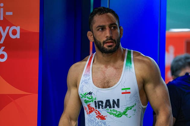 Asian Games, 97 kg Freestyle: Amirali Hamid Azarpira (IRI) Copyright: xAmirrezaxAliasgarix
