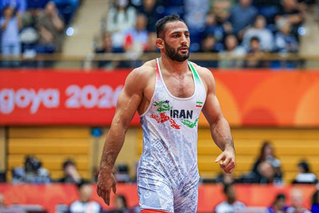 Asian Games, 97 kg Freestyle: Amirali Hamid Azarpira (IRI) Copyright: xAmirrezaxAliasgarix