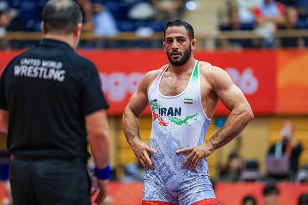 Asian Games, 97 kg Freestyle: Amirali Hamid Azarpira (IRI) Copyright: xAmirrezaxAliasgarix