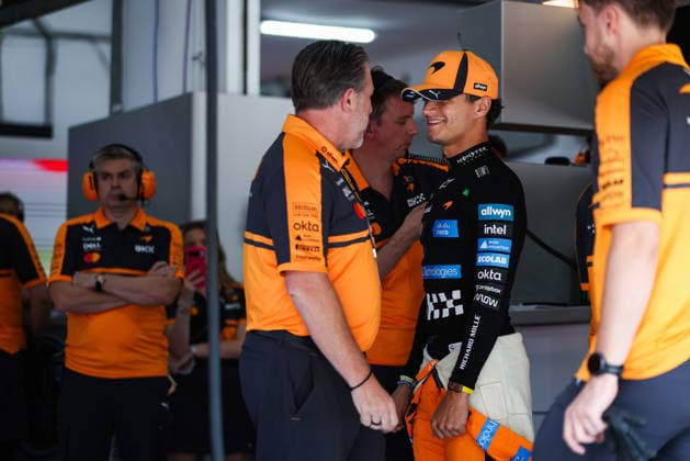 BROWN Zak (USA), CEO of McLaren Racing, portrait of NORRIS Lando (GBR), McLaren F1 Team MCL40, portrait from the 2026 Bahrain F1 Grand Prix in Malaysia, KIMI ANTONELLI Andrea (ITA), Mercedes AMG F1 Team W16, portrait from the 2026 Bahrain F1 Grand Prix in Malaysia, Round 16 of the 2026 Formula 1 Bahrain Grand Prix in Malaysia, NORRIS Lando (GBR), McLaren F1 Team MCL40, Zak Brown (USA), CEO of McLaren Racing, portrait taken during the 2026 Formula 1 Bahrain Grand Prix in Malaysia, the 16th round of the 2026 Formula One World Championship from October 2 to 4, 2026 at the Sepang International Circuit in Sepang, Malaysia. Photo by Antonin Vincent, DPPI Malaysia