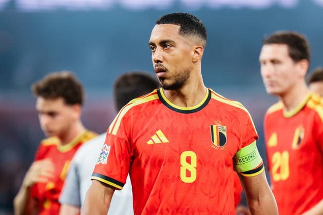 LIEGE, BELGIUM - OCTOBER 02: Youri Tielemans (Belgien, 8) UEFA Nations League match between Belgium and Türkiye at Stade Maurice Dufrasne on October 02, 2026 in Liege, Belgium. Copyright: xNatachaxFreisenx