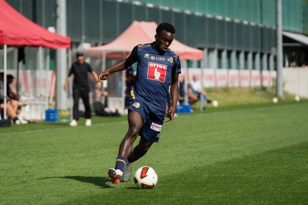 October 3, 2026, xjyhynx, Soccer Friendly Match, SC Freiburg vs. FC Lucerne, from left: Aurelio Oehlers 7, FC Lucerne dribbling past Freiburg