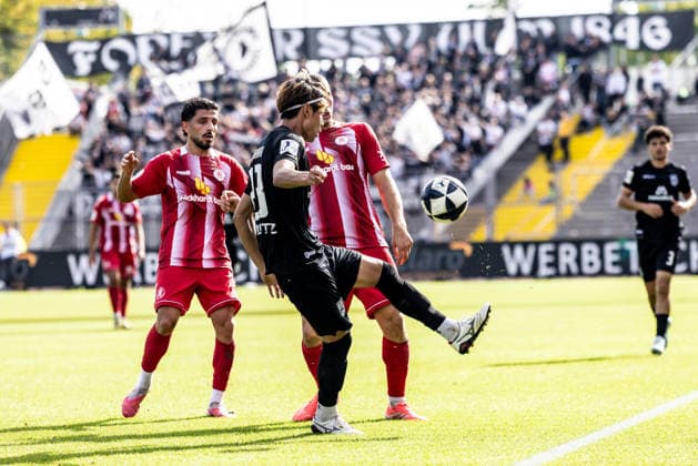 KSV Hessen Kassel vs. SSV Ulm 1846 Soccer, Regionalliga Southwest, Matchday 10, Auestadion Kassel, October 3, 26, Masaaki Takahara, SSV Ulm 1846, Soccer, 23 KSV Hessen Kassel vs. SSV Ulm 1846, Soccer, Regionalliga Southwest, Matchday 10, Auestadion Kassel, October 3, 2026; Photo by Lucca Fundel, Kassel Auestadion, Hesse, Germany