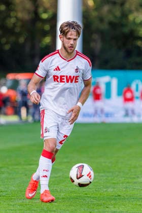 KOELN, GERMANY - OCTOBER 3, 2026: Jan Thielmann (1. FC Köln, 29) during the friendly match between FC Viktoria Köln vs. 1. FC Köln at the Sportpark Hoehenberg on October 3, 2026 in Koeln, Germany. DFL REGULATIONS PROHIBIT ANY USE OF PHOTOGRAPHS AS IMAGE SEQUENCES AND OR QUASI-VIDEO. Nordrhein-Westfalen Germany Copyright: xLeahxKohringx