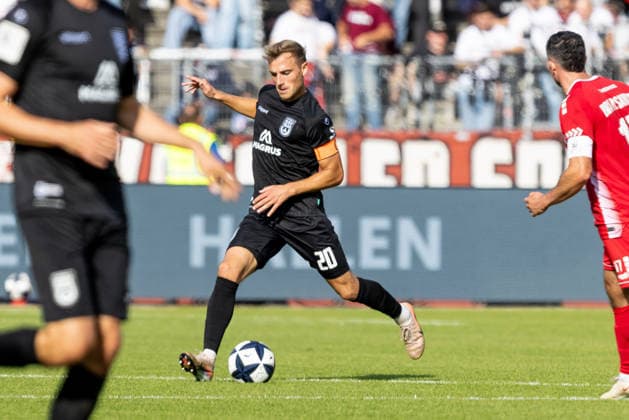 KSV Hessen Kassel vs. SSV Ulm 1846 Soccer, Regionalliga Südwest, Matchday 10, Auestadion Kassel, October 3, 2026, Alexander Kopf, SSV Ulm 1846, Soccer, 20 KSV Hessen Kassel vs. SSV Ulm 1846, Soccer, Southwest Regional League, Matchday 10, Auestadion Kassel, October 3, 2026; Photo by Lucca Fundel, Kassel Auestadion, Hesse, Germany