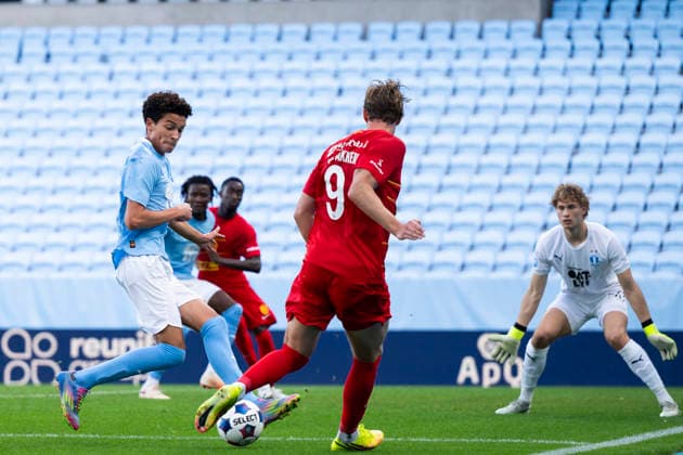 October 3, 2026: Leon da Silva of Malmö FF during the friendly match between Malmö FF and FC Nordsjälland on October 3, 2026 in Malmö. Photo by Avdo Bilkanovic, BILDBYRAN COP 115 AB0391. soccer, football, fotball, practice match, friendly match, Malmö FF, FC Nordsjälland, bbeng Copyright: AVDOxBILKANOVIC BB261003AB057