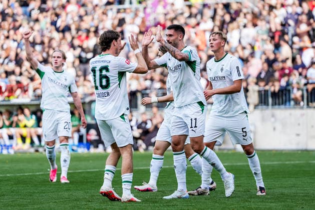 Germany Soccer: 2. Bundesliga, Bundesliga, Friendly Match, 2026–27 Season, FC St. Pauli vs. Borussia Mönchengladbach, Millerntor Stadium, Hamburg; St. Pauli 1–0 Borussia Mönchengladbach (goal by Tim Kleindienst, Borussia Mönchengladbach, 11), celebration, emotion Copyright: xStefanxTrochax