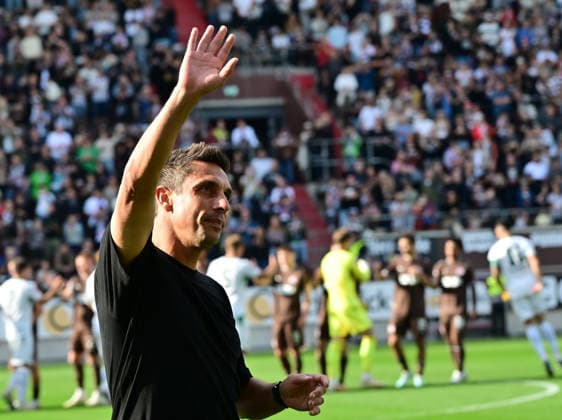 October 3, 2026, GER Soccer, Men, Bundesliga, Friendly Match, 2026–2027 Season, Hamburg, FC St. Pauli vs. Borussia Mönchengladbach, Coach Marcel Rapp, Pauli, DFB, DFL regulations prohibit any use of photographs as image sequences and or quasi-video, Hamburg, Millerntorstadion, Hamburg, Germany Copyright: xnordphotoxGmbH xWitkex