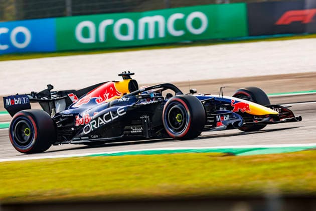 RECORD DATE NOT STATED 3rd October 2026; Sepang IC, Kuala Lumpur, Malaysia; Formula 1, Bahrain Grand Prix, Qualifying Day; Max Verstappen (3) of Netherlands and Oracle Red Bull Racing during qualifying at the Bahrain Grand Prix StephenxBlackberry
