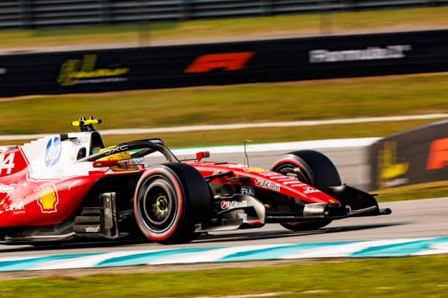 RECORD DATE NOT STATED 3rd October 2026; Sepang IC, Kuala Lumpur, Malaysia; Formula 1, Bahrain Grand Prix, Qualifying Day; Lewis Hamilton (44) of Great Britain and Scuderia Ferrari HP during qualifying at the Bahrain Grand Prix StephenxBlackberry