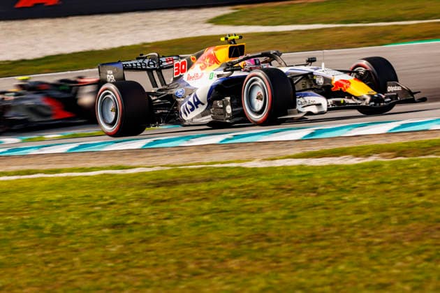 RECORD DATE NOT STATED 3rd October 2026; Sepang IC, Kuala Lumpur, Malaysia; Formula 1, Bahrain Grand Prix, Qualifying Day; Liam Lawson (30) of New Zealand and Visa Cash App Racing Bulls Formula One Team during qualifying at the Bahrain Grand Prix StephenxBlackberry