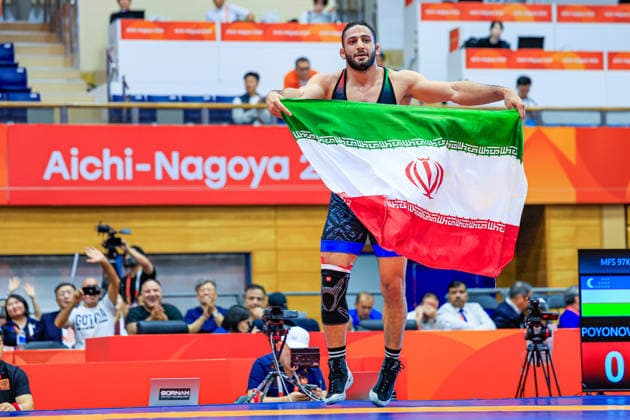 Asian Games, 97 kg Freestyle: Amirali Hamid Azarpira (IRI) Copyright: xAmirrezaxAliasgarix