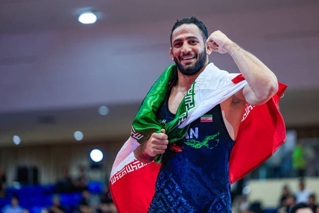 Asian Games, 97 kg Freestyle: Amirali Hamid Azarpira (IRI) Copyright: xAmirrezaxAliasgarix