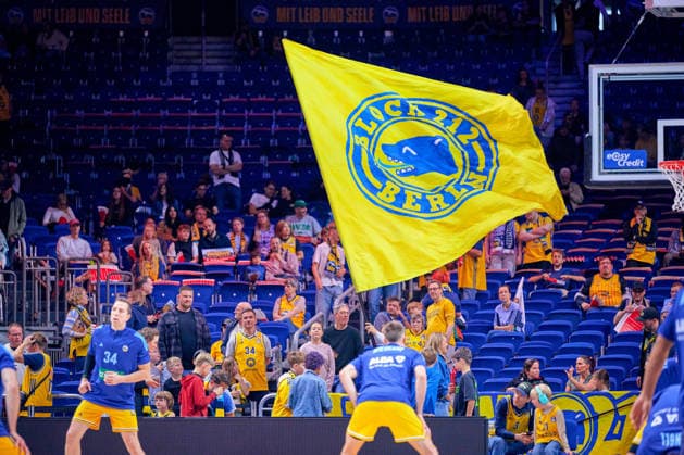 Alba Berlin, warm-up, atmosphere at the Uber Arena, GER, ALBA Berlin vs. BMA 365 Bamberg Baskets, Men s Basketball, easy Credit BBL, 2026–27 Season, Matchday 4, October 3, 2026, GER, ALBA Berlin vs. BMA 365 Bamberg Baskets, Men s Basketball, easyCredit BBL, 2026–27 Season, Matchday 4, October 3, 2026, Berlin Copyright: xClaudiusxRauch,xEibner-Pressefotox xClaudiusxRauchx EP_CRH