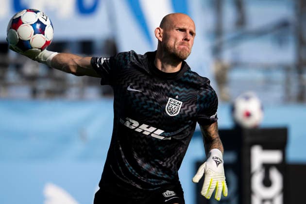 261003 Goalkeeper Andreas Hansen of FC Nordsjälland during the friendly match between Malmö FF and FC Nordsjälland on October 3, 2026 in Malmö. Photo by Avdo Bilkanovic, BILDBYRAN COP 115 AB0391. soccer, football, fotball, training match, friendly match, Malmö FF, FC Nordsjälland, bbeng Copyright: AVDOxBILKANOVIC BB261003AB105