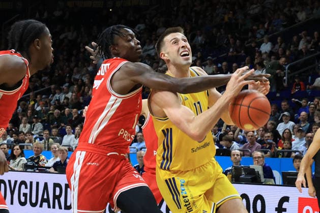 October 3, 2026, Germany, GER, DEU, Basketball, 1st Bundesliga, Day 1, 2026–2027 Season, Berlin, ALBA Berlin vs. Bamberg, JOE WIESKAMP, ALBA Berlin 11, Trevon Scott, Bamberg 13, nordphoto GmbH, Engler Berlin, Uber Arena, Berlin, Germany Copyright: xNordphotox xEnglerx