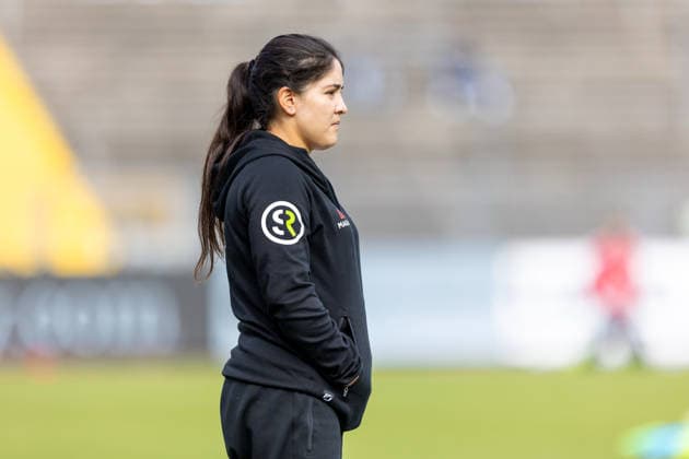 KSV Hessen Kassel vs. SSV Ulm 1846 Soccer, Regionalliga Southwest, Matchday 10, Auestadion Kassel, October 3, 2026, Andry Artunduaga, SSV Ulm 1846, soccer, physical therapist, KSV Hessen Kassel vs. SSV Ulm 1846, soccer, Regionalliga Southwest, Matchday 10, Auestadion Kassel, October 3, 2026, Photo by Lucca Fundel, Kassel Auestadion, Hesse, Germany