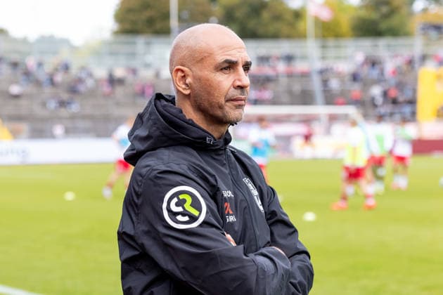 KSV Hessen Kassel vs. SSV Ulm 1846 Soccer, Regionalliga Südwest, Matchday 10, Auestadion Kassel, October 3, 2026; cropped single image, portrait: Mario Estasi, SSV Ulm 1846; soccer, Head of the Licensed Team and Scouting, KSV Hessen Kassel vs. SSV Ulm 1846; soccer, Soccer, Regionalliga Southwest, Matchday 10, Auestadion Kassel, October 3, 2026. Photo by Lucca Fundel, Kassel, Auestadion, Hesse, Germany