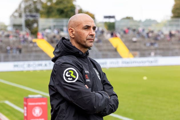 KSV Hessen Kassel vs. SSV Ulm 1846 Soccer, Regionalliga Südwest, Matchday 10, Auestadion Kassel, October 3, 2026; cropped single image, portrait: Mario Estasi, SSV Ulm 1846; soccer, Head of the Licensed Team and Scouting, KSV Hessen Kassel vs. SSV Ulm 1846; soccer, Soccer, Regionalliga Southwest, Matchday 10, Auestadion Kassel, October 3, 2026. Photo by Lucca Fundel, Kassel, Auestadion, Hesse, Germany