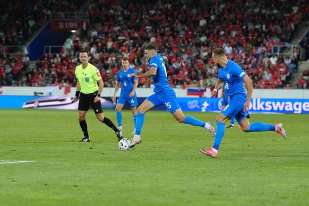 Luzern, Switzerland - October 03: Danijel Sturm (15 SLO) during the UEFA Nations League match between Switzerland and Slovenia at thermoplan arena on October 03, 2026 in Luzern, Switzerland. Copyright: xKjetilxWaberx xSPPx Sportspressphoto_SPR244752