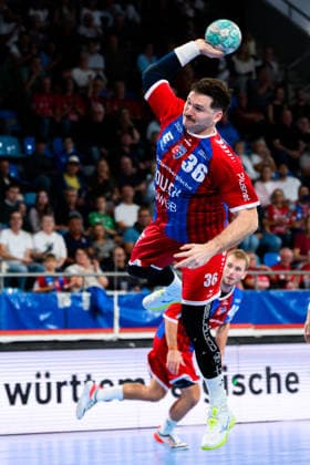 Bietigheim HBL 26 27 SG BBM Bietigheim Fuechse Berlin Jonathan Fischer Bietigheim Bietigheim Bissingen Egetrans Arena Baden-Württemberg Germany
