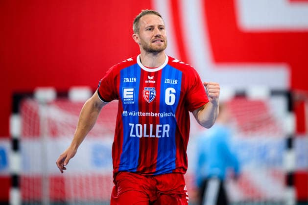 Bietigheim HBL 26 27 SG BBM Bietigheim Fuechse Berlin Lukas Wucherpfennig Bietigheim Celebration Joy Emotion Bietigheim Bissingen Egetrans Arena Baden-Württemberg Germany
