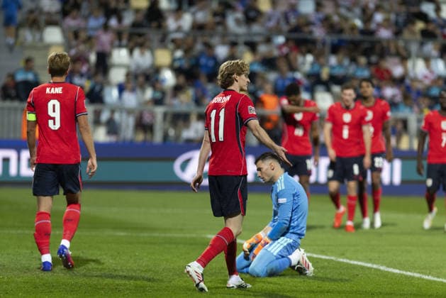 Croatia v England - UEFA Nations League RIJEKA, CROATIA - OCTOBER 03: Anthony Gordon of England looks on during their UEFA Nations League, League A, Group A3 soccer match at Stadion HNK Rijeka in Rijeka, Croatia on October 03, 2026. Stringer Anadolu Grad Zagreb Croatia. Editorial use only. Please get in touch for any other usage. Copyright: x2026xAnadoluxStringerx