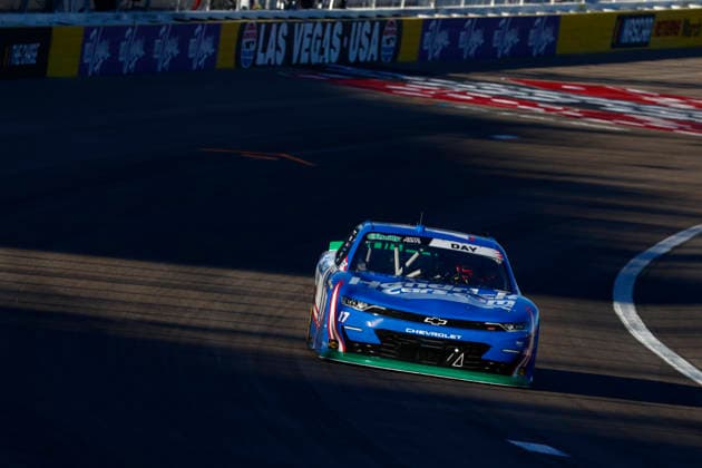 LAS VEGAS, CA - OCTOBER 03: Corey Day ( 17 Hendrick Motorsports HendrickCars.com Chevrolet) during the Focused Health 302 NASCAR, Motorsport, USA O™Reilly Auto Parts Series race on October 3, 2026, at Las Vegas Motor Speedway in Las Vegas, NV. (Photo by Jeff Speer LVMS Icon Sportswire) AUTO: OCT 03 NASCAR O™Reilly Auto Parts Series Focused Health 302 EDITORIAL USE ONLY Icon26100309427