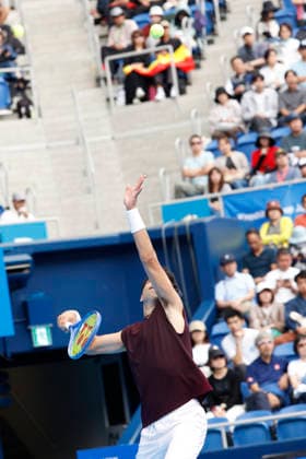 October 4, 2026, Tokyo, Japan: Jaume Munar (Spain) serves against Kyrian Jacquet (France) during their Quarter-final match at the Kinoshita Group Japan Open Tennis Championships at Ariake Colosseum in Tokyo. The tournament runs from September 29 to October 6. Munar won 6-4, 6-2. Tokyo Japan - ZUMAm191 20261004_aap_m191_022 Copyright: xRodrigoxReyesxMarinx