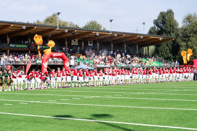 AMERICAN FOOTBALL - IFAF EC, AUT vs BEL SALZBURG,AUSTRIA,04.OCT.26 - AMERICAN FOOTBALL - IFAF European Championship, EM, Europameisterschaft Austria vs Belgium. Image shows the team of AUT. GEPAxpictures xJulioxArellano