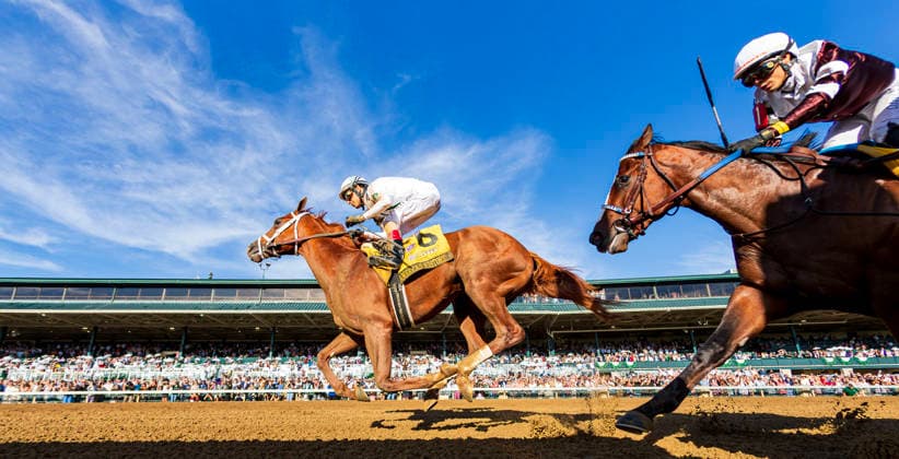 October 3, 2026, Lexington, Kentucky, USA: American History (6) ridden by John Velazquez wins the Claiborne Breeders Futurity Stakes (Grade 1) at Keeneland Race Course on October 3, 2026. Casey Laughter Eclipse Sportswire CSM Lexington USA - ZUMAcs17 20261003_faf_cs17_329 Copyright: x582034000171x