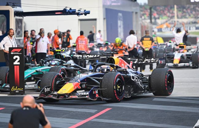 October 4, 2026, Sepang, Selangor, Malaysia: Oracle Red Bull Racing driver Max Verstappen (3) celebrates on the podium after winning the Formula 1 Gulf Air Bahrain Grand Prix in Malaysia at the PETRONAS Sepang International Circuit, in Sepang, Selangor, Malaysia. Sepang Malaysia - ZUMAk197 20261004_zsp_k197_001 Copyright: xRanjithxKumarx