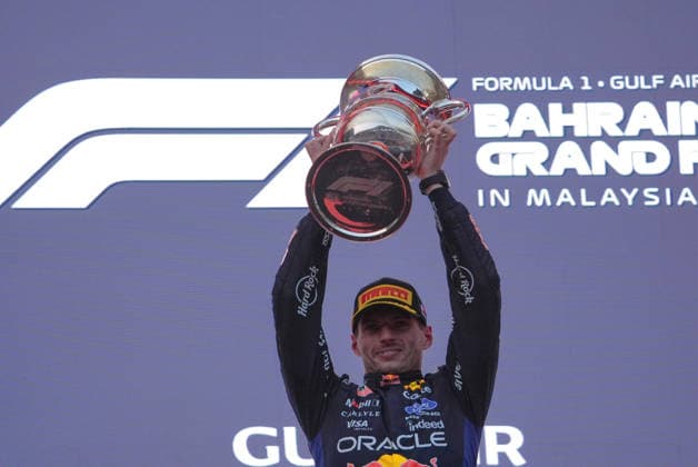 October 4, 2026, Sepang, Selangor, Malaysia: Oracle Red Bull Racing driver Max Verstappen (3) celebrates on the podium after winning the Formula 1 Gulf Air Bahrain Grand Prix in Malaysia at the PETRONAS Sepang International Circuit, in Sepang, Selangor, Malaysia. Sepang Malaysia - ZUMAk197 20261004_zsp_k197_007 Copyright: xRanjithxKumarx