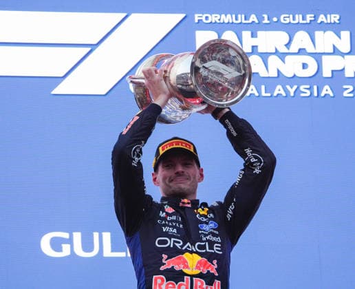 October 4, 2026, Sepang, Selangor, Malaysia: Oracle Red Bull Racing driver Max Verstappen (3) celebrates on the podium after winning the Formula 1 Gulf Air Bahrain Grand Prix in Malaysia at the PETRONAS Sepang International Circuit, in Sepang, Selangor, Malaysia. Sepang Malaysia - ZUMAk197 20261004_zsp_k197_010 Copyright: xRanjithxKumarx