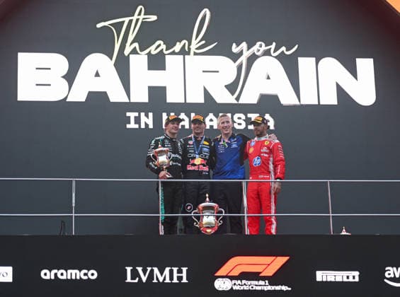 October 4, 2026, Sepang, Selangor, Malaysia: Oracle Red Bull Racing driver Max Verstappen (3), Mercedes-AMG PETRONAS F1 Team driver Kimi Antonelli (12), Scuderia Ferrari HP driver Lewis Hamilton (44) pose for a photograph after the Formula 1 Gulf Air Bahrain Grand Prix in Malaysia at the PETRONAS Sepang International Circuit, in Sepang, Selangor, Malaysia. Sepang Malaysia - ZUMAk197 20261004_zsp_k197_030 Copyright: xRanjithxKumarx